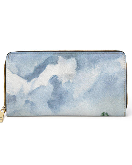 Green Mountainside Nature Landscape Blue Sky Print Womens Zipper