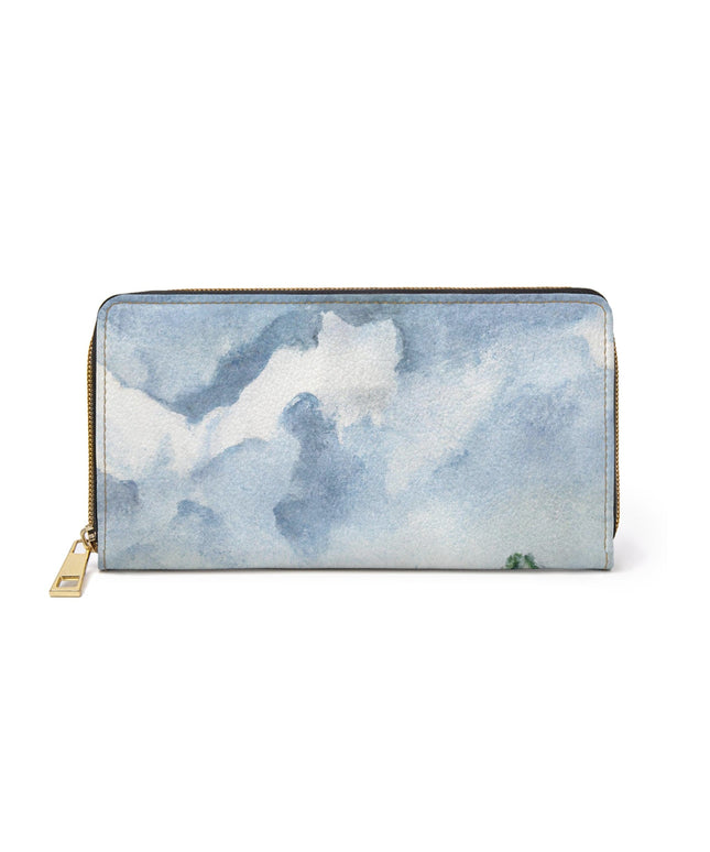 Green Mountainside Nature Landscape Blue Sky Print Womens Zipper