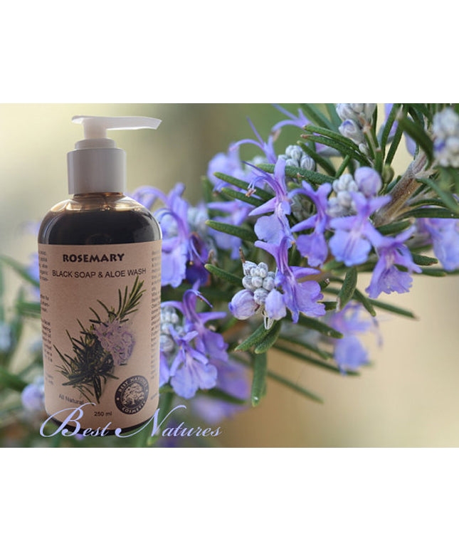 Organic Black Soap Aloe Rosemary Face and Body