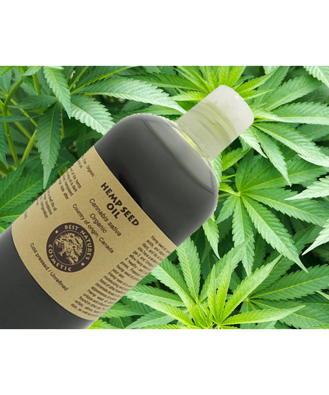 100% Pure Hemp Seed Oil (organic, cold pressed,