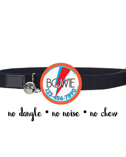 Bowie Ziggy Stardust Tag- Silent, Eco-Friendly, Ringless ID Tag
