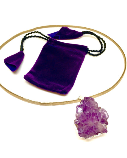 Purple Amethyst Cluster Pendant