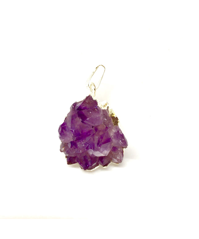 Purple Amethyst Cluster Pendant