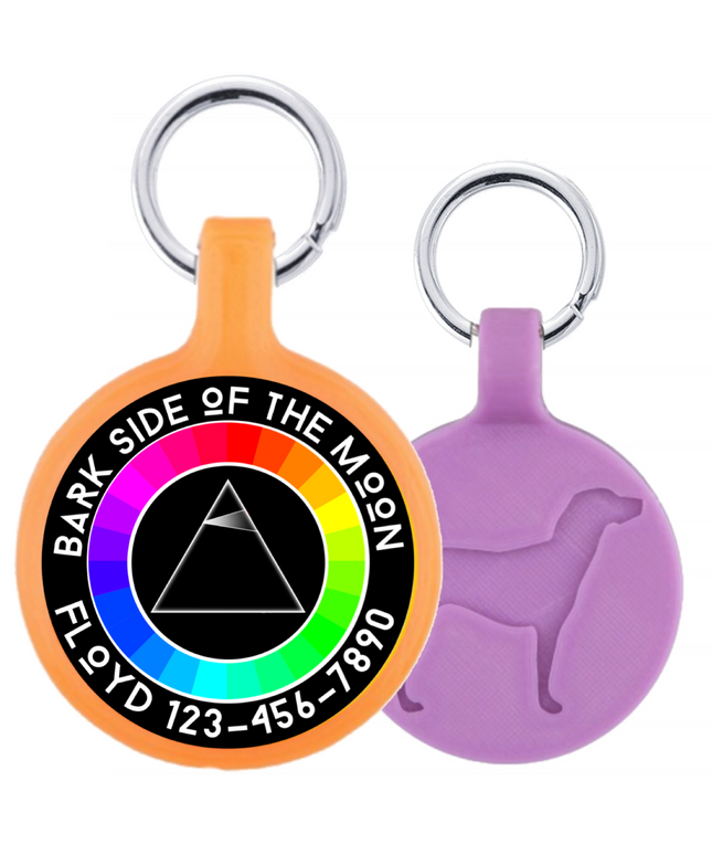 Bark Side of the Moon Pink Floyd Ecoplastic Pet ID Tag- Choose from