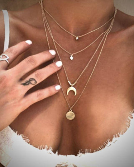 Four Layer Golden Necklace