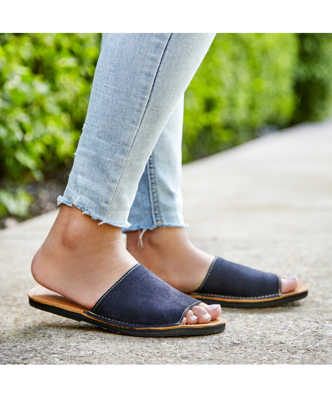 The Oceana Leather Slide Sandal