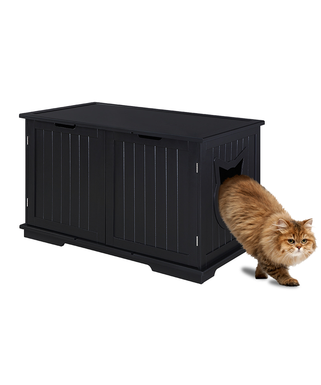X-Large Cat Washroom Bench Litter Box Enclosure Furniture Box House
