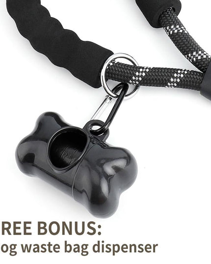 5 FT Leash With Comfortable Padded Handle and Reflective Threads