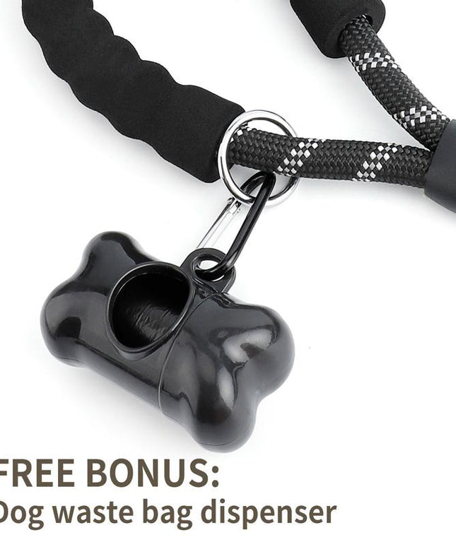 5 FT Leash With Comfortable Padded Handle and Reflective Threads