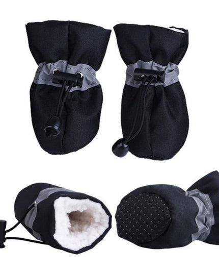 Dogs Winter Warm Shoes 4 PCS Set
