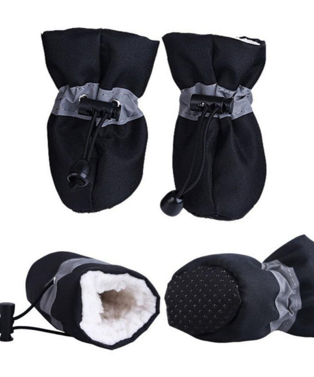 Dogs Winter Warm Shoes 4 PCS Set