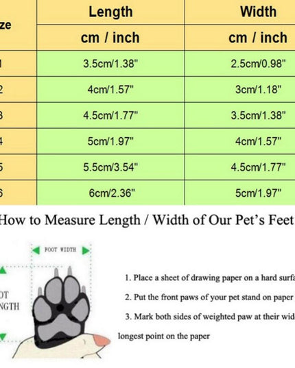 Dogs Winter Warm Shoes 4 PCS Set