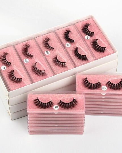 Mink Eye Lashes Wholesale 20/30/40/100 PCS  Mink Fluffy Fake Eyelashes