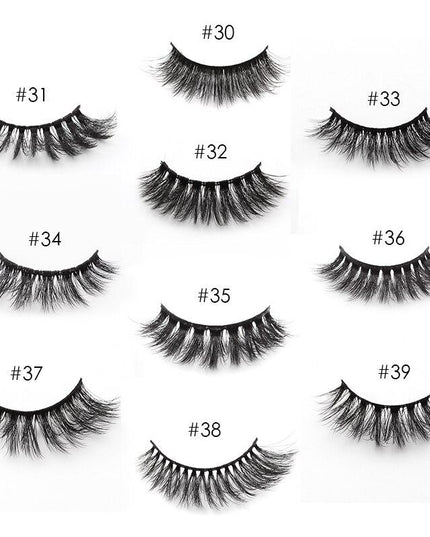 Mink Eye Lashes Wholesale 20/30/40/100 PCS  Mink Fluffy Fake Eyelashes
