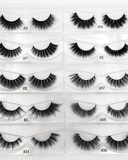 Mink Eye Lashes Wholesale 20/30/40/100 PCS  Mink Fluffy Fake Eyelashes
