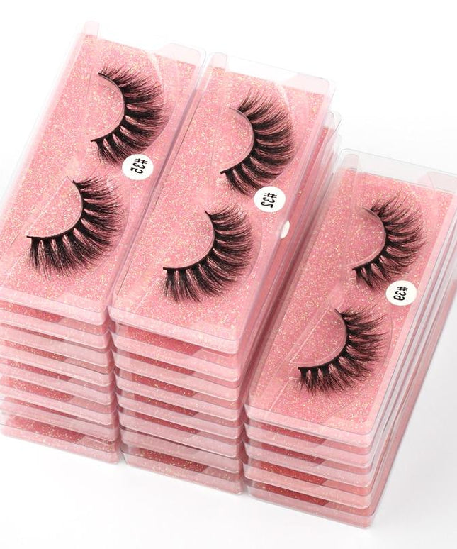 Mink Eye Lashes Wholesale 20/30/40/100 PCS  Mink Fluffy Fake Eyelashes