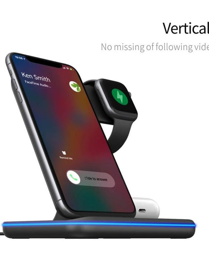 Ninja 15W 3 in 1 Fast Wireless Charging Station for Mobile Phones