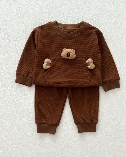 Casual and Versatile Two-Piece Set: Teddy Top Pullover and Pants for