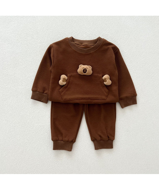 Casual and Versatile Two-Piece Set: Teddy Top Pullover and Pants for