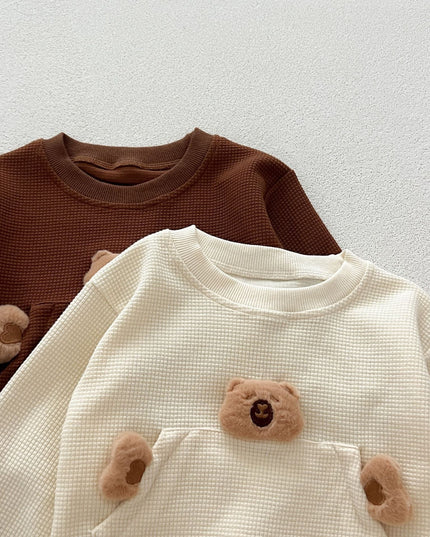Casual and Versatile Two-Piece Set: Teddy Top Pullover and Pants for