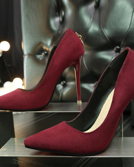 Multi color solid pumps women super high pumps suede stiletto fashion