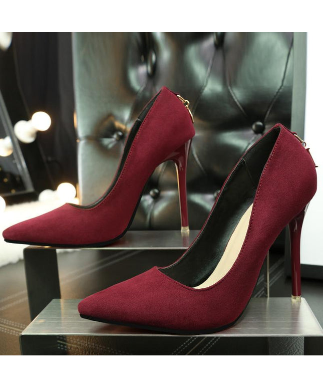 Multi color solid pumps women super high pumps suede stiletto fashion