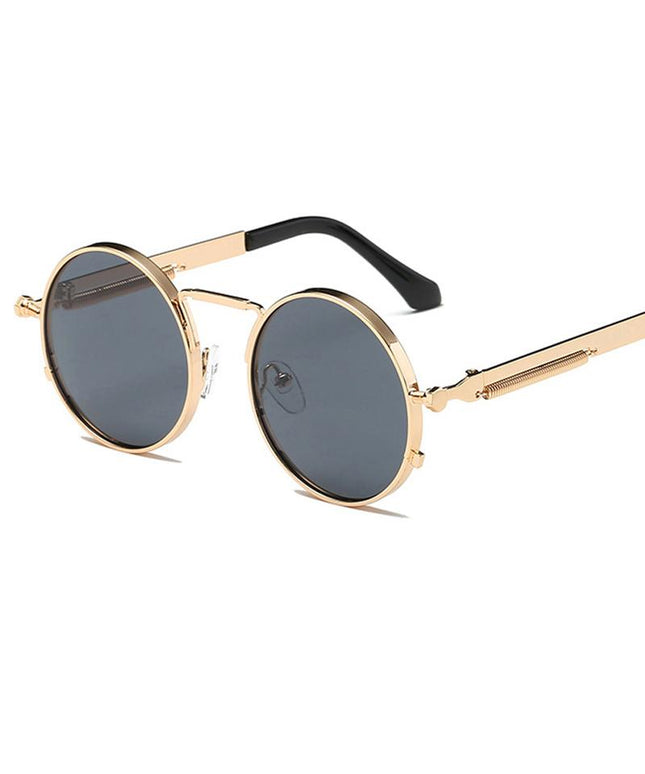vintage round sunglasses retro steampunk sun glasses women brand