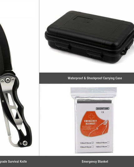 14 in 1 Outdoor Emergency Survival And Safety Gear Kit Camping