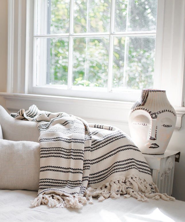 Woven Stripe Turkish Throw