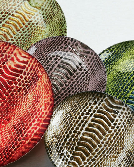 Set/4 Snakeskin 6" Canapé Plates