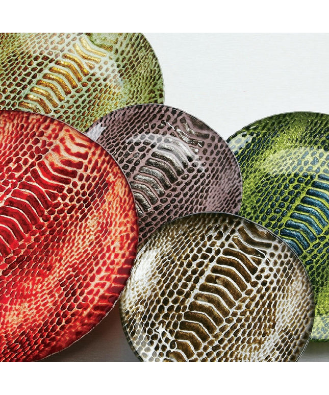 Set/4 Snakeskin 6" Canapé Plates