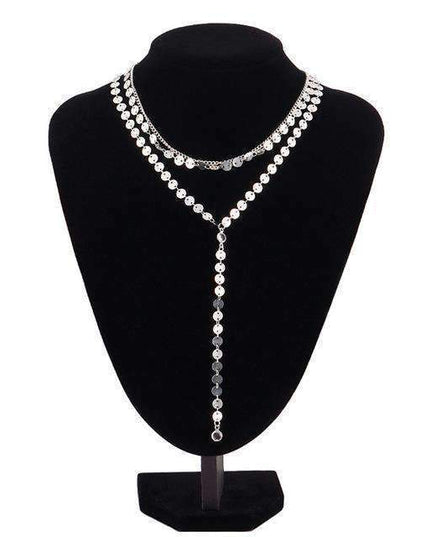 Three Layer Lariat Necklace