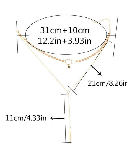 Star Choker Lariat Necklace