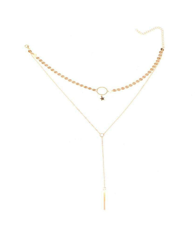 Star Choker Lariat Necklace