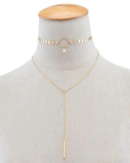 Star Choker Lariat Necklace