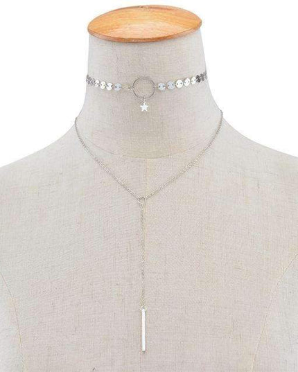 Star Choker Lariat Necklace