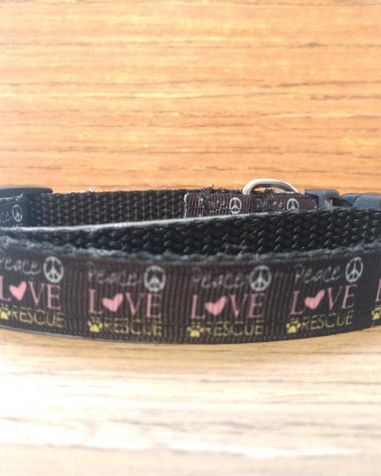 Collar/ Small/ Peace Love and Rescue