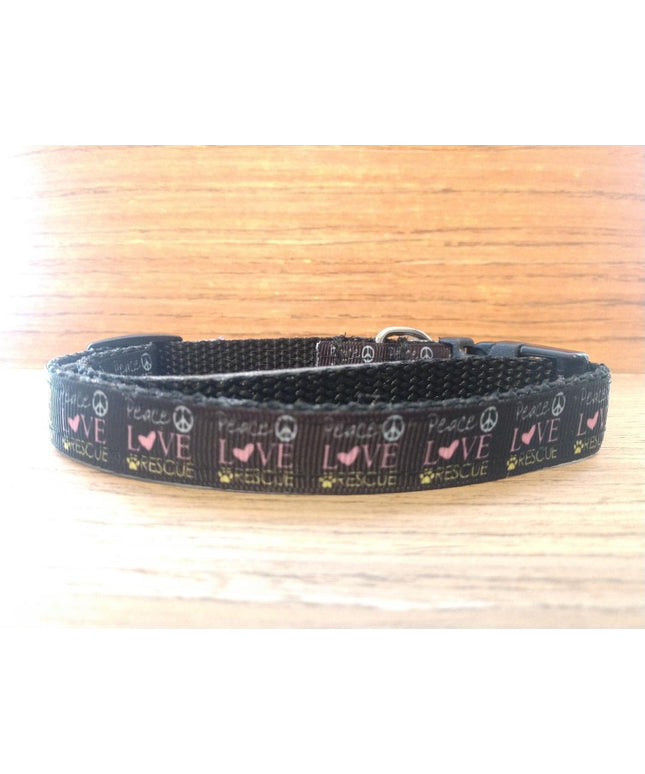 Collar/ Small/ Peace Love and Rescue