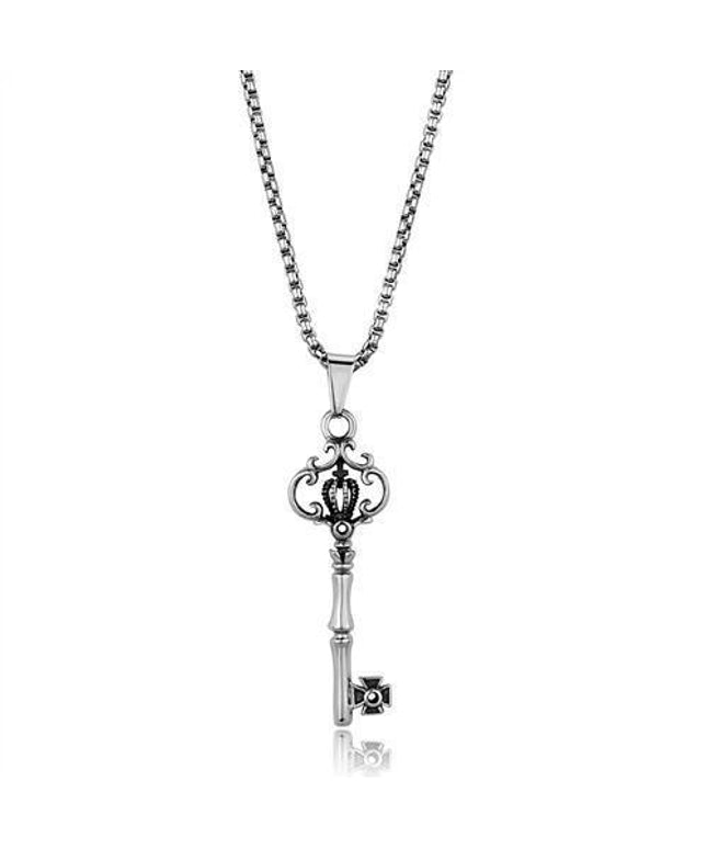 TK1988 - High polished (no plating) Stainless Steel Necklace with No
