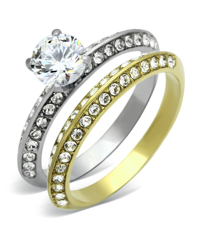 TK967 Two-Tone IP Gold (Ion Plating) Stainless