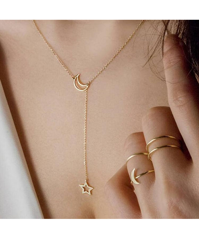 Moon And Star Necklace
