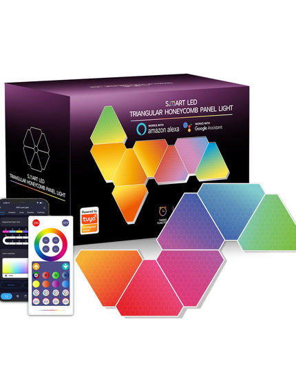 10-Pack Modular Triangle Smart Wall Light