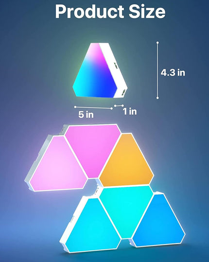 10-Pack Modular Triangle Smart Wall Light