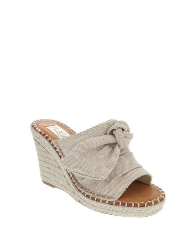 Womens Sandals - High Heel Slip-on Wedge Shoes (size 7.5)