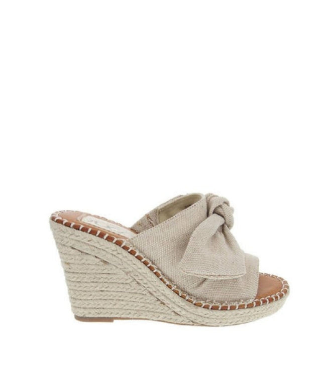 Womens Sandals - High Heel Slip-on Wedge Shoes (size 7.5)