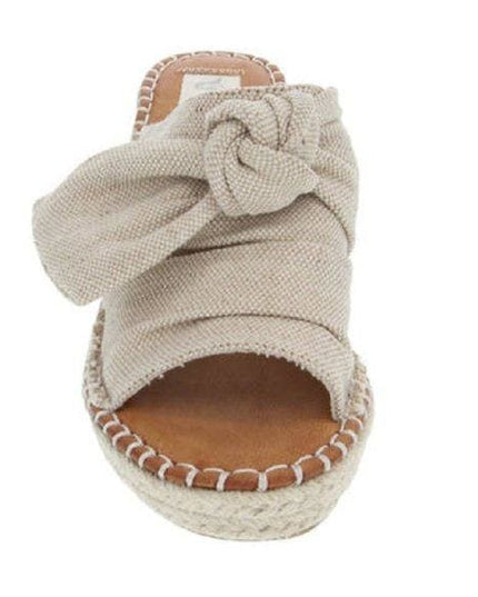 Womens Sandals - High Heel Slip-on Wedge Shoes (size 7.5)
