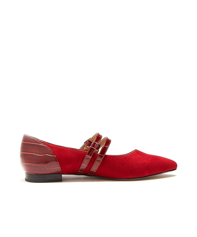Womens Sahara Red Flat Shoes (size 6.5)