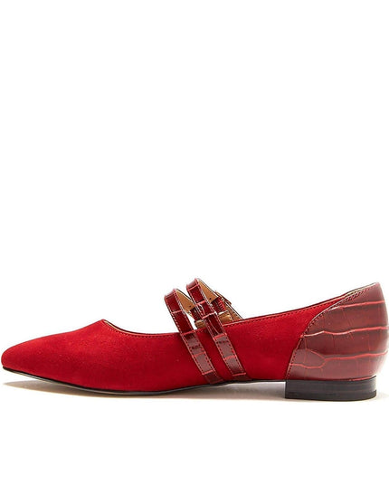 Womens Sahara Red Flat Shoes (size 6.5)