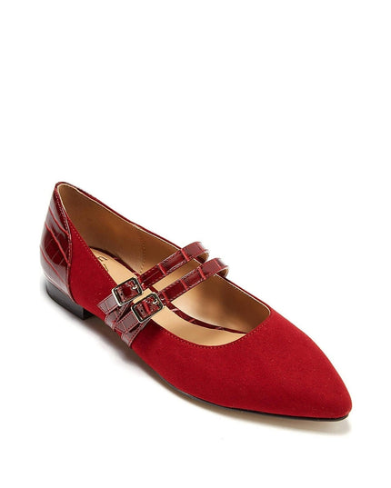 Womens Sahara Red Flat Shoes (size 6.5)